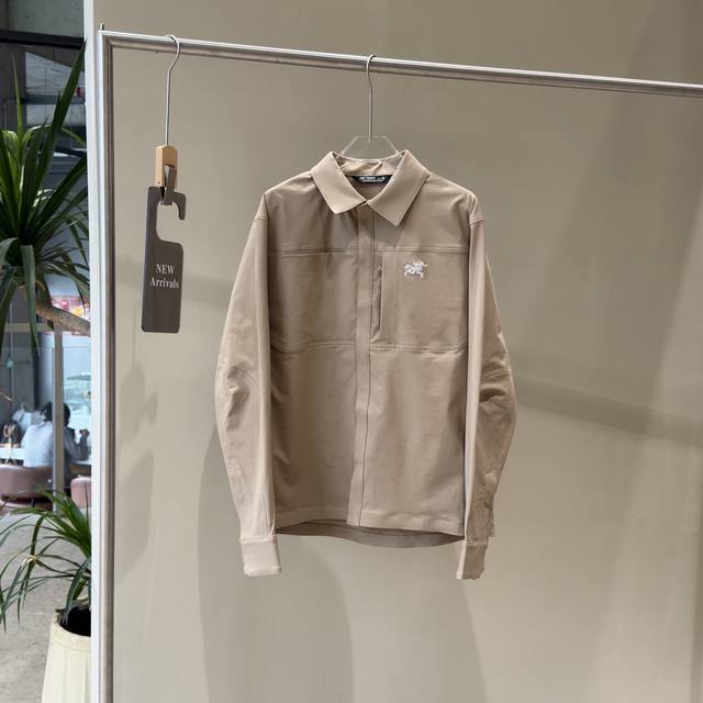 弹力防风防雨 衬衫夹克外套 ｜男女款 ： 产品配色：层云蓝、黑色、陶砂棕、复古绿 编码：