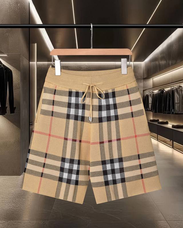 隔天出货 Burberry 巴宝莉 Bbr经典款拼接四杠提花针织工艺，版型紧致立体， 定制裤绳五金质感强，凹凸有型的立体感，时尚休闲 2025Ss官网新款原版面