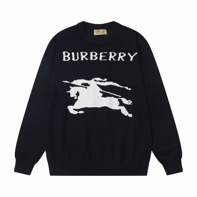 上新 款号:B158 Burberry巴宝莉新款胸前字母战马毛衣情侣款休闲上衣 1克重足够厚实拿在手上都是沉甸甸的质感，做工细节完美把控，上身效果也非常舒适！