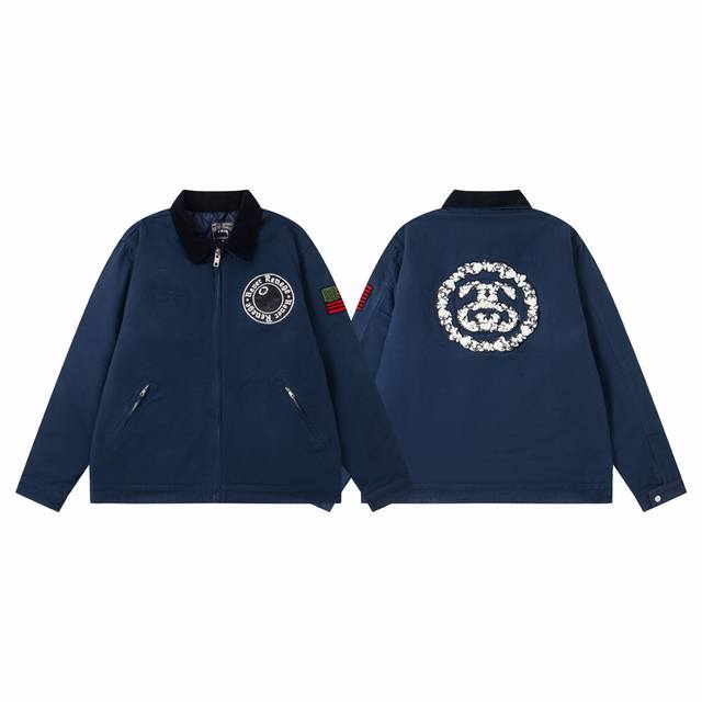 xy802# 薄款 加棉款 Stussydenim Tears联名牛仔夹克 各位博主各种穿搭百花齐发一衣难求 不同Size搭出不同Style 足以证明你的衣橱必