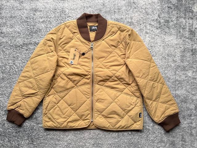 st331# Stussy Fw23 8 Ball Quil Ted Liner Jacket 斯图西黑八贴片撞色缝线拉链夹克棉服外套 原版购入！正品打版！各细