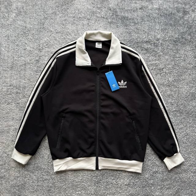 a48# Adidas Originals阿迪达斯三叶草新款华夫格立领夹克外套林子烨王佳璇明星同款 经典Logo刺绣三条杠织带撞色螺纹拼接复古休闲华夫格立领开衫