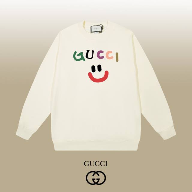 Gucci 古驰 25Ss 经典圆领卫衣 1:1对版定制面料420克大毛圈高克重百分百纯棉 双针车线跨缝工艺 配套同缸1X1紧密高克重螺纹 螺纹有宽度 男女同款
