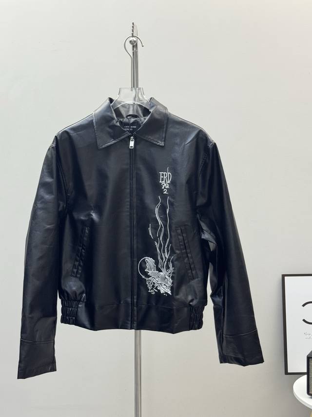 enfants Riches Deprimes Ss24 拉链后背印花长袖夹克 男女同款 款号：031 码数： M L Xl 颜色：卡其色 黑色