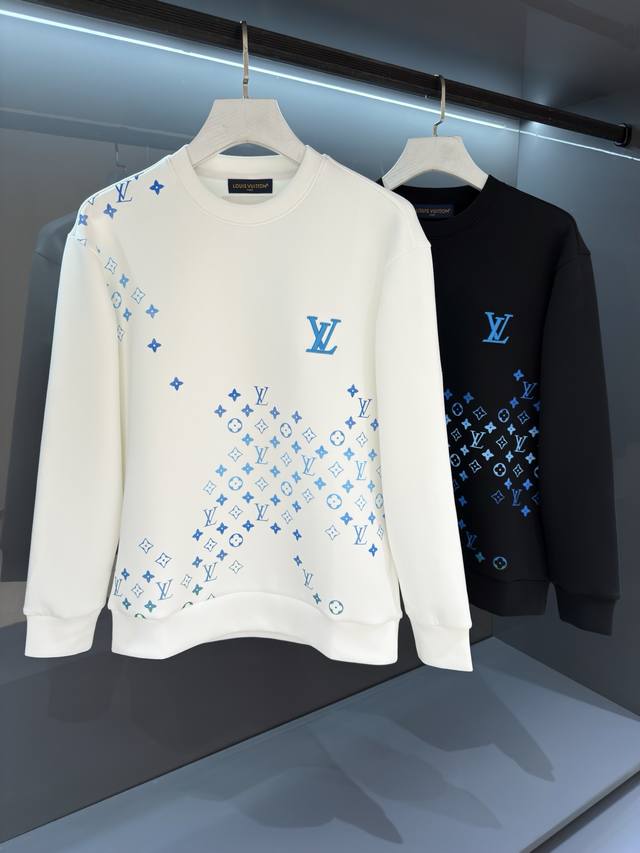 新品 贸易渠道代工品,潮流时代的“必杀技”.时髦靓丽的风彩持续高涨 2025Ss秋冬新品 驴 男士Monogram 渐变男士圆领卫衣 风十足缔造最为出色的奢感运