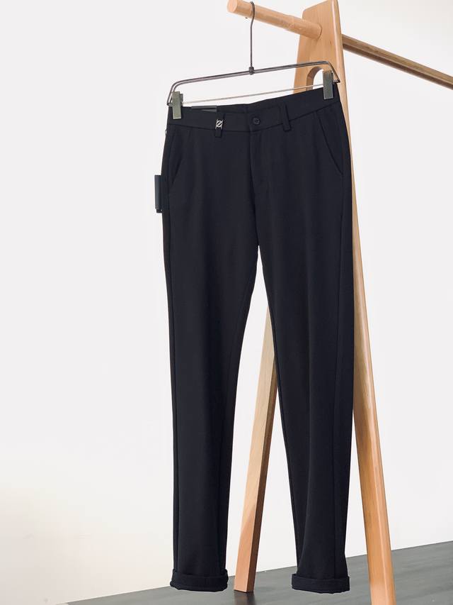 Ermenegildo Zegna 杰尼亚 2025Fw早秋新品 时尚商务休闲裤，臻选优质面料打造，贴身舒适，独特设计，缔造简约线条感，版型不挑人，客供五金装饰