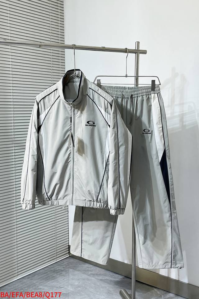 Q177 Ba 巴黎世家 25秋冬上新Balenciagali立领夹克套装 时尚百搭进口面料 定制五金 上身舒适且立挺有型 码数M-3Xl 不拆卖
