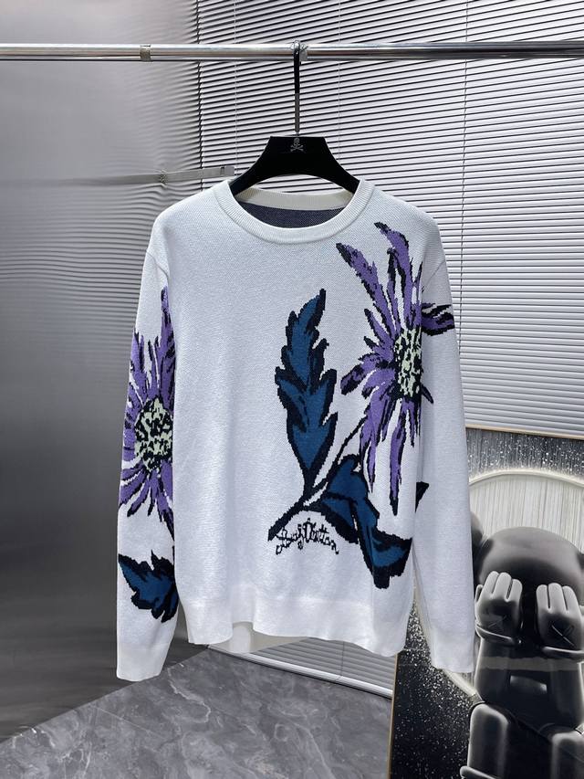 路易威登 Lv 秋冬新款 羊毛混纺 圆领 长袖 毛衣 羊毛衫 打底衫，高端版本！专柜定制面料 透气舒适度高，细节无可挑剔，品牌元素设计理念，体现高品质。手感细腻