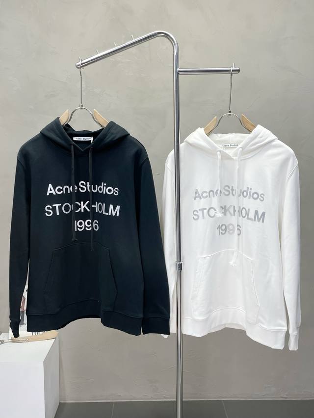 Acne Studios独家专供秋冬新款原单男士休闲连帽卫衣 高端定制 高版本 时尚百搭爆款原版进口面料 领口衣摆 Logo图案设计 手感超柔软细腻 穿着亲肤舒