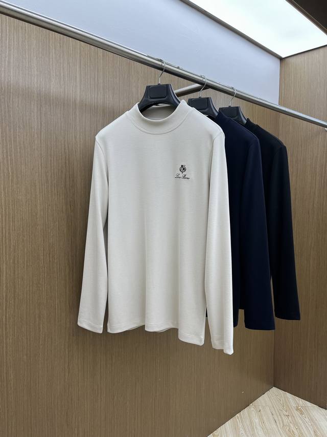 秋冬 Lp2540早秋新款首发专柜最新款长袖圆领羊毛T恤 高端订制 设计前卫时尚！品牌Logo工艺设计 高端定制长绒棉面料.手感柔软.穿着舒适.专柜级别精致车线