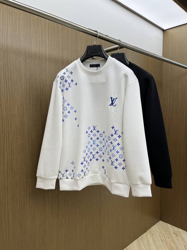 秋冬 Lv Fw秋冬新款印花圆领毛圈卫衣 采用高端大牌面料380克毛圈高克重 独家定制客供 品质高端 男女同款 官网细节 品牌Logo设计 三标齐全 区别市场通
