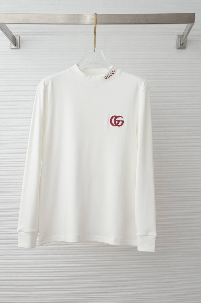 Gucci 25Fw秋冬新款 立体刺绣男士长袖T恤衫#把重心都放在了面料上，出口海外的订单，客供进口精选42%棉58%聚酯纤维面料高端成分织造而成，面料克重足且