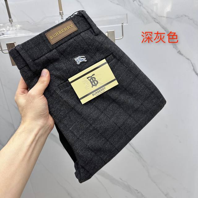 Burberry巴宝莉 2025早秋新品休闲裤西裤，官网同步发售，裤身工艺设计，定制五金辅料、面料定制，代工厂p出品免检！每个细节做到极致。原版五金配件，潮范十