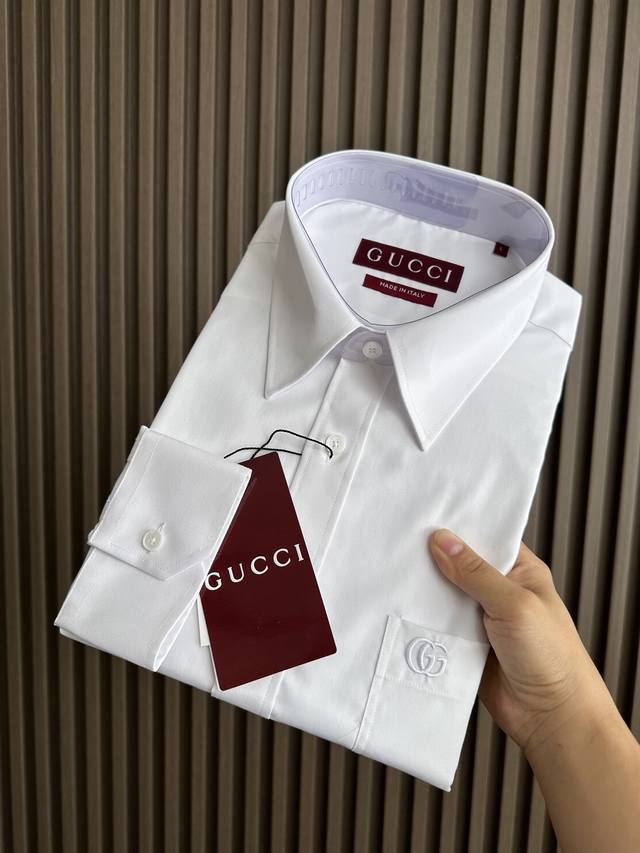 白色～ Gucci古驰25Fw新款长袖衬衫！ 尺码：S-Xxl