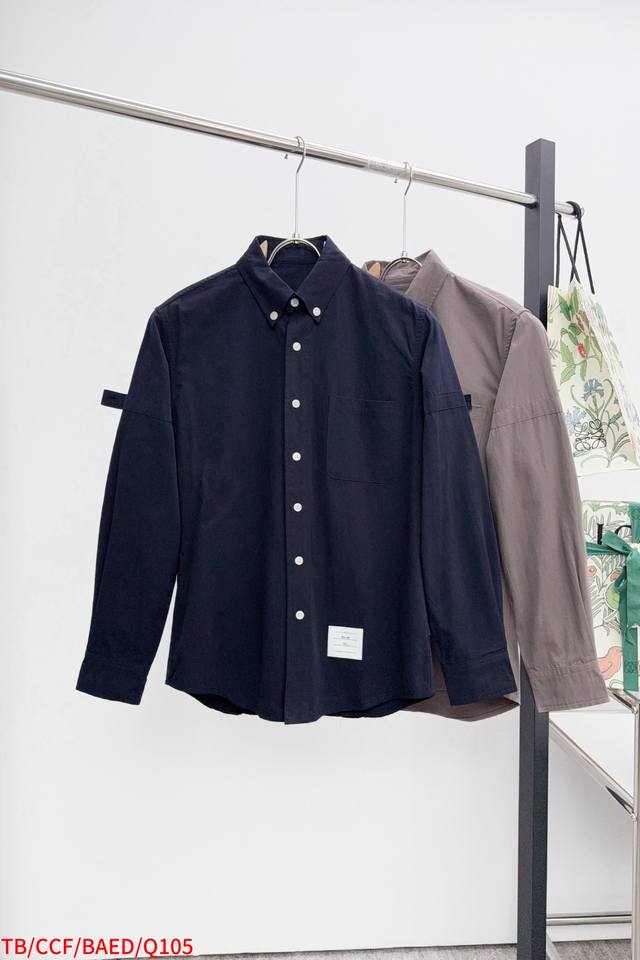 Q105 Tb Thom Browne.爆版经典斜纹纯棉休闲衬衫 码数：1-5 三标齐全 颜色：杏色、藏蓝