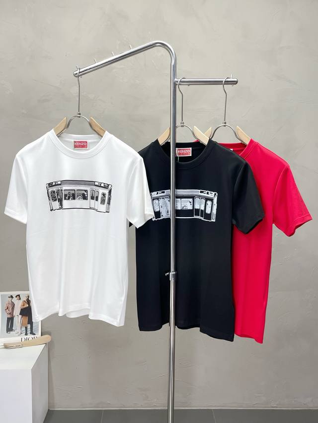 Kenzo肯佐独家专供新款原单男士休闲短袖 高端定制 高端版本 时尚百搭爆款进口面料 手感超柔软细腻 穿着亲肤舒适 高端精品 代工厂p精细做工 上身非常赞 男士