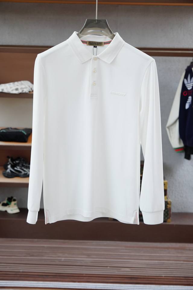巴宝莉-2025秋冬系列上新 长袖polo 衬衫，奢华经典元素设计！采用舒适透气针织面料属于入柜级别，可预见性的爆款，高级定制面料，大师级剪裁，质感无敌，亲肤性