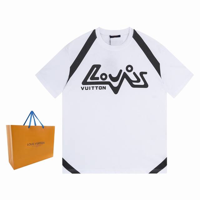 Lv 24Ss春夏印花短T系列 -1V 草间弥生系列南瓜图案 圆领短袖T恤 采用32支双纱纯棉240G，高温水洗，不缩水不退色。手感舒服，质感超强反缝袖口设计，
