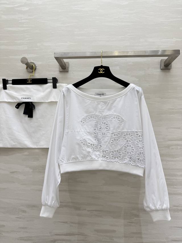 Chane2早秋新款 双C刺绣长袖上衣 高品质定制 现货首发Size：36 38 40 36码肩宽：38，胸围：78，衣长：41