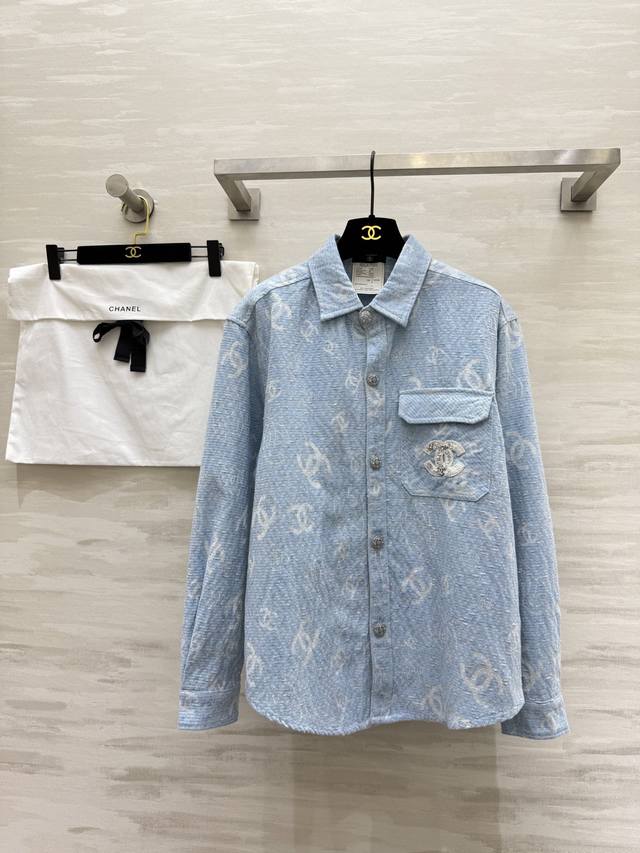 Chane2早秋新款 牛仔衬衣 高品质定制 现货首发Size：36 38 40 36码肩宽：45，胸围：100，衣长：72
