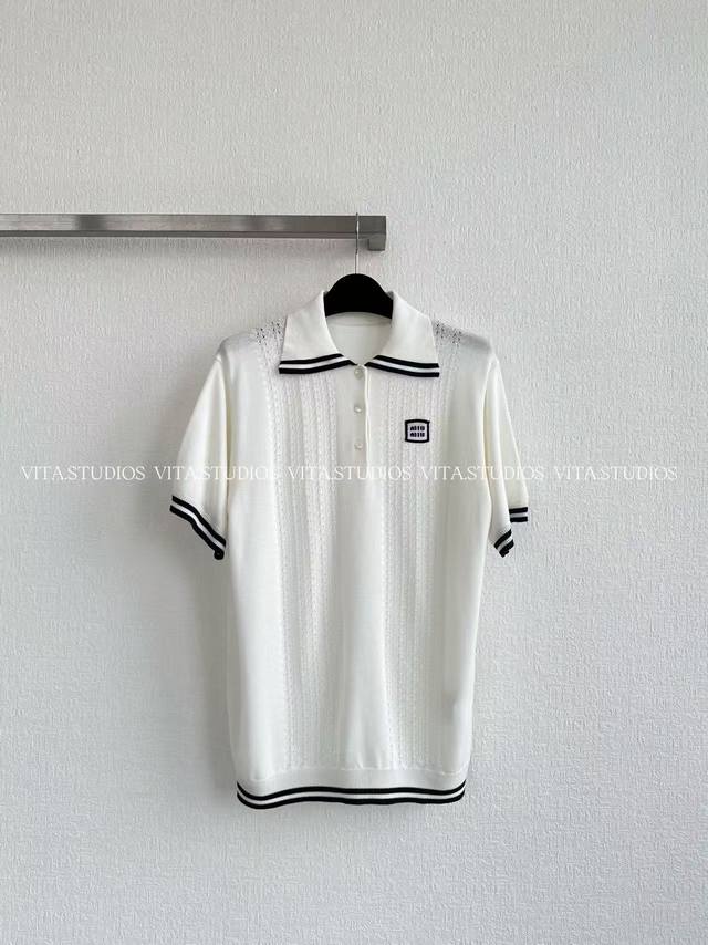 新品预售 翻领条纹上衣 颜色：白色 尺码：S M L M*Hx