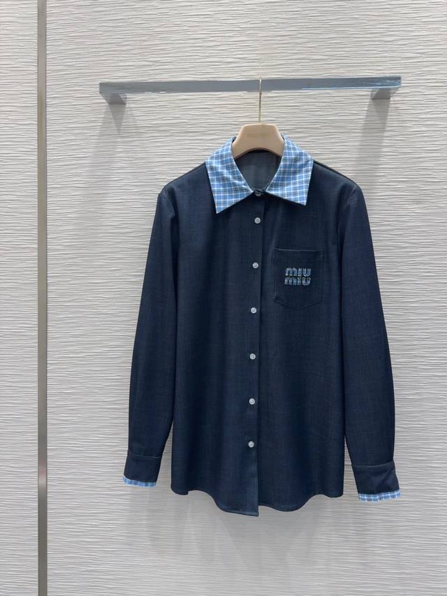 Miu Mi* 2025Fw新款套装 上身显瘦又提升时髦度，优雅气质单品。衣橱必备！做工品质看细节。现货 Sml 大单子甩过来 S衬衫 肩宽44 胸围98 袖长
