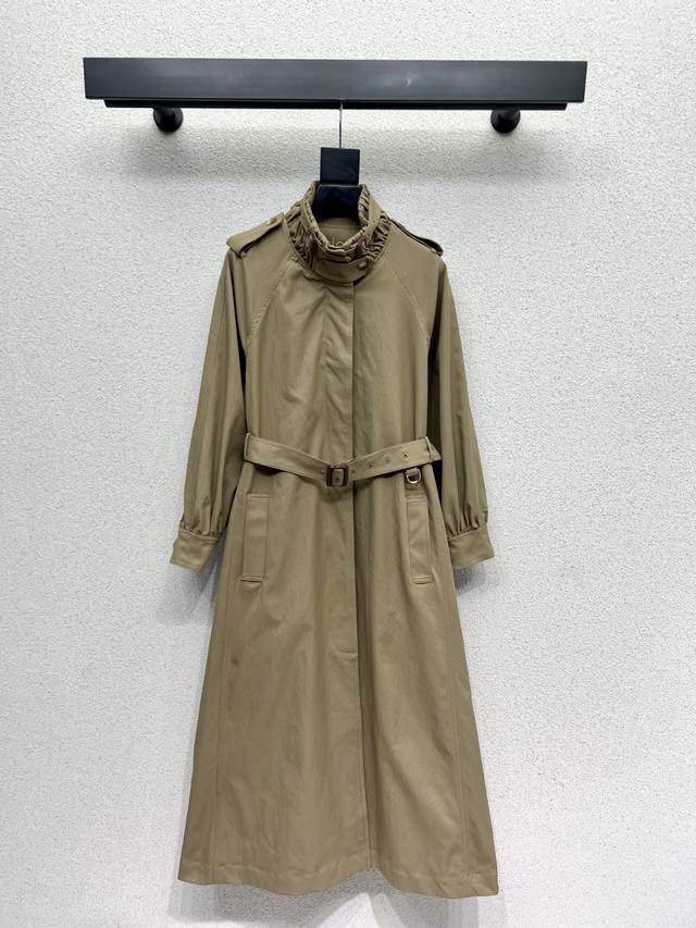 Chlo*长款卡其风衣外套 干练利落时髦有致 日常穿搭推荐款 细节感在线 提升气质感必备单品 高品质 尺码Sml.