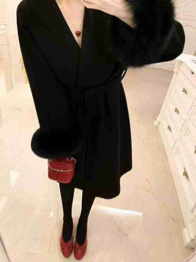 超大狐狸毛双面羊绒大衣 最后几件，亏本处理