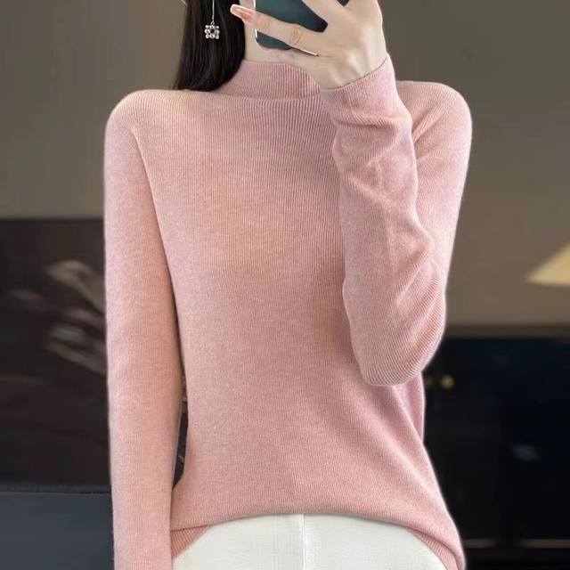 全羊毛半高领长袖