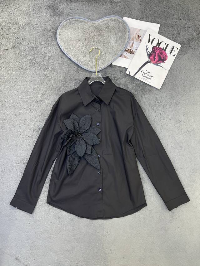 新款 小众百搭宽松显瘦花朵衬衫 Sml