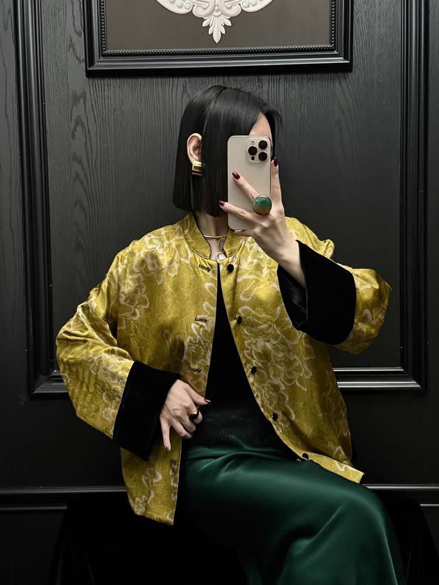 新款上新 真丝丝绒香云纱外套，可双面穿 码数S-Xl