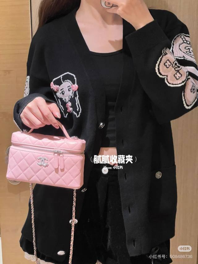 25早秋新款高级手工坊系列 袖子童趣图案嵌花羊绒开衫外套 Sml