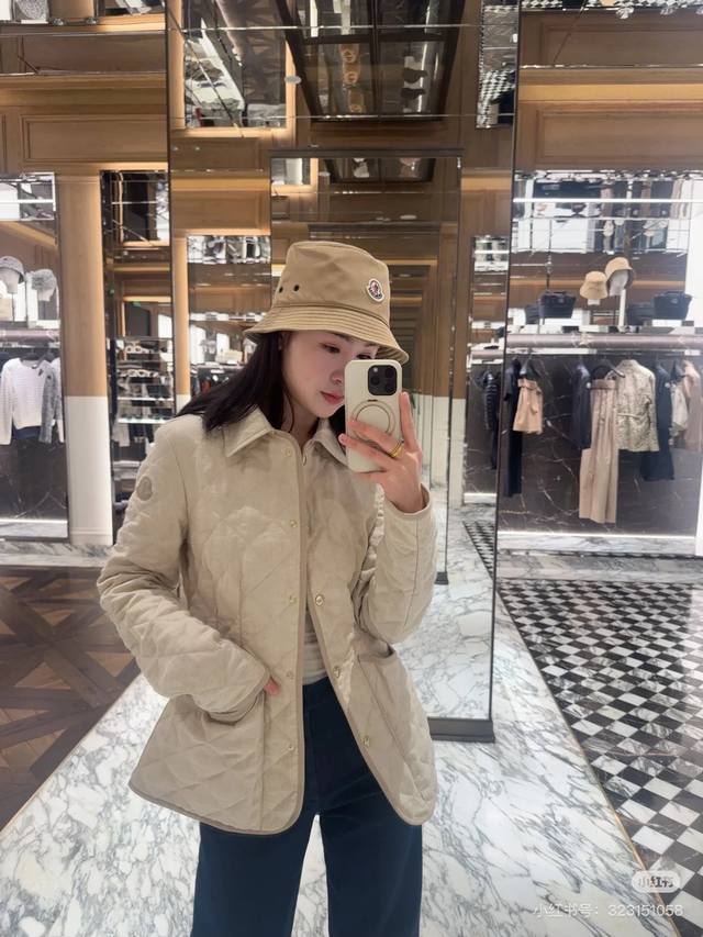 M家 25早秋新款 双面走线菱格亚麻棉服 翻领收腰夹克外套 重工菱格车线棉服 非常重工的系列 双层夹棉 全定位裁片 内外一样精致 非常轻便不会笨重 保暖又很强大