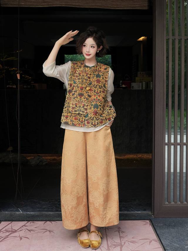 羊毛雪尼尔提花定制马甲，S Xl