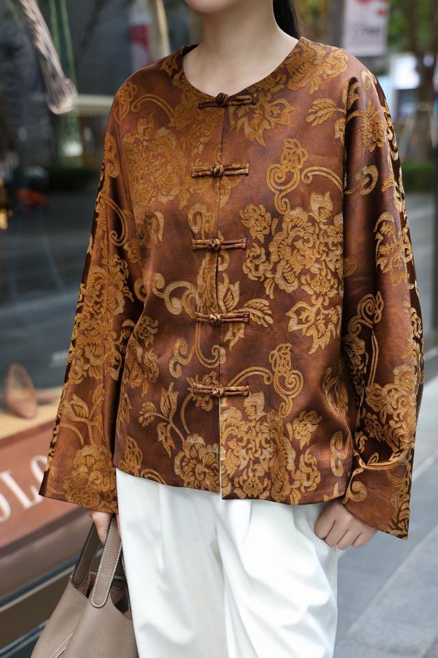 爆款上新 中式老钱风复古感羊毛外套 高级国潮风 宽松版型 面料：30%羊毛 70%人丝 尺码：S Xl