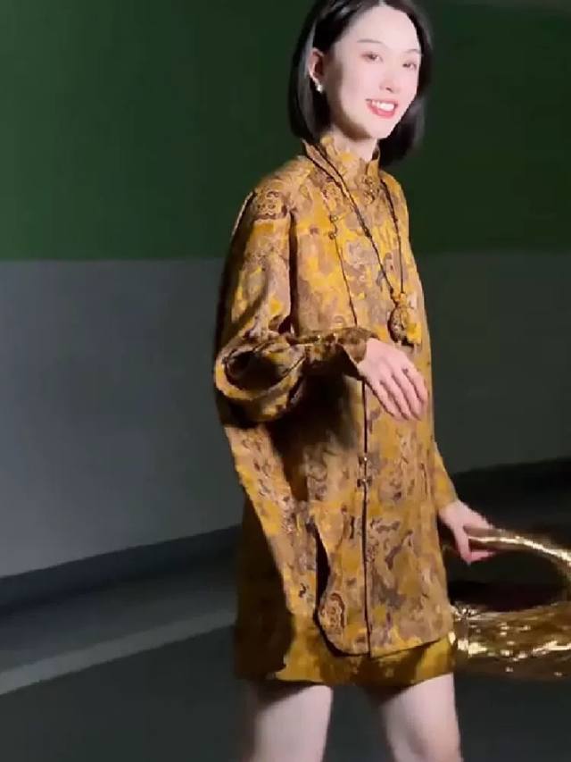 重磅好货上新！气场全开！高级感植物染新中式上衣！100%人丝双色双染百搭轻国风，黄色，粉色，Smlxl