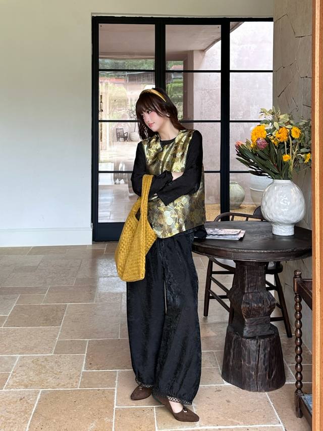 新款上新 100桑蚕丝老宋鎏金马甲！Mlxl