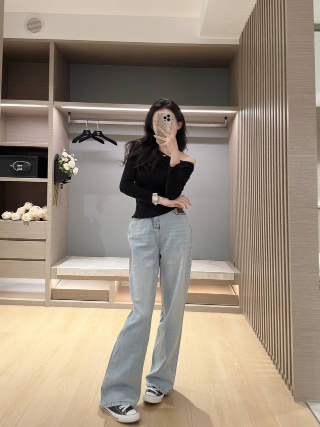 25Ss秋冬新款Balenciag*字母牛仔裤～独家上新，立体毛巾绣字母工艺，模特上身均为大货实拍，Sml，高品质