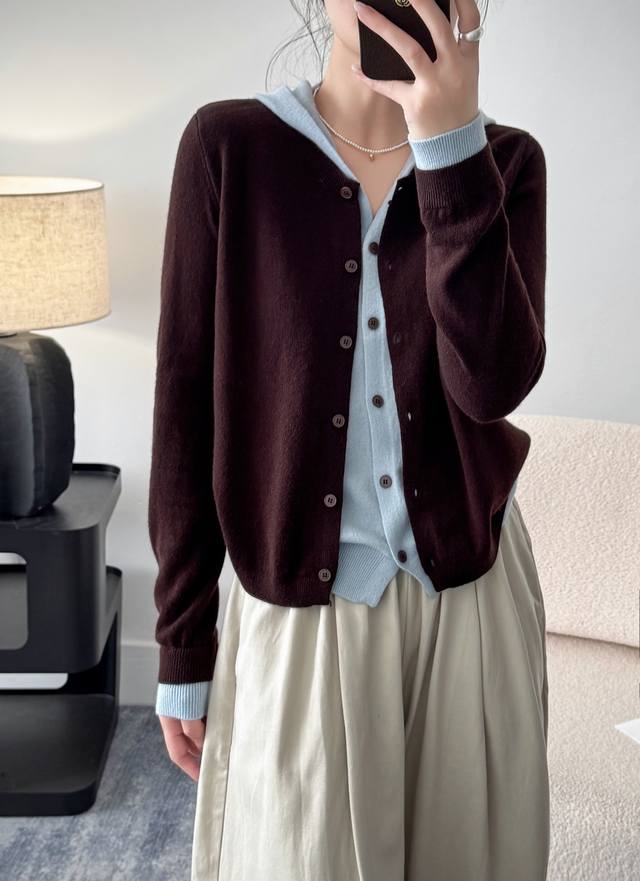 上新全毛假两件长袖 尺码：均码