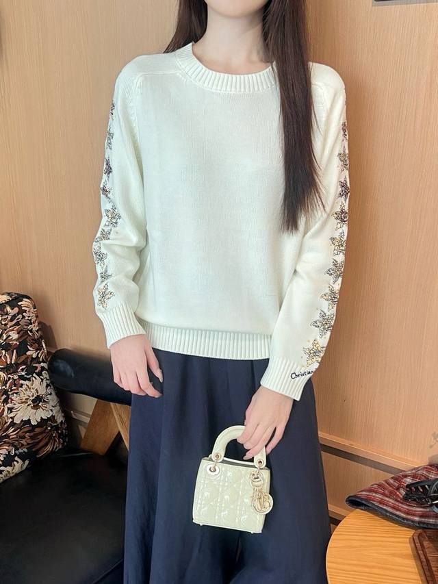 Dior#2025S秋冬新款电绣系列 长袖上衣 Sml 羊毛