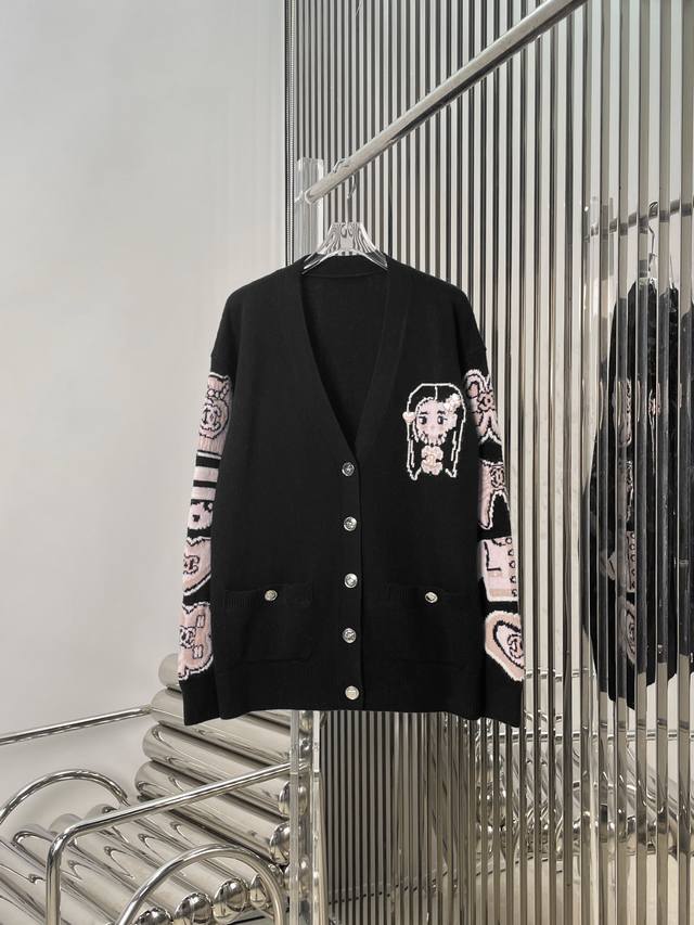 实拍图！最新Ch 25New Jennie卡通小香针织开衫尺码：Sml