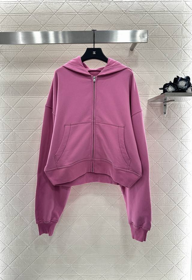 Acne Studio* 2025新品上架 加绒连帽拉链廓形外套 定制Yb斜纹全棉材质 质感光泽 品相高级 宽松廓形连帽外套 内里加绒 保暖舒适 拉链开襟调节