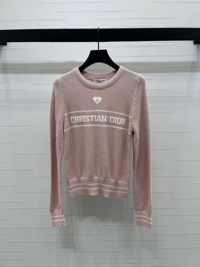 上新原单高端品质 Dio* 2025早秋最新系列！星星针织套头毛衣！定制羊毛纱线织造 质感高级 舒适柔软 圆领长袖上衣剪裁 密实针织细腻凸显品牌质感 领口袖口螺