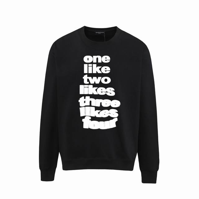 新款卫衣款号L36 Balenciaga巴黎世家字母幻影印花长袖卫衣！ 宽松版型 360克面料 从面料到辅料全重磅长袖 百搭情侣款打底圆领卫衣长袖！ 简约袖章设