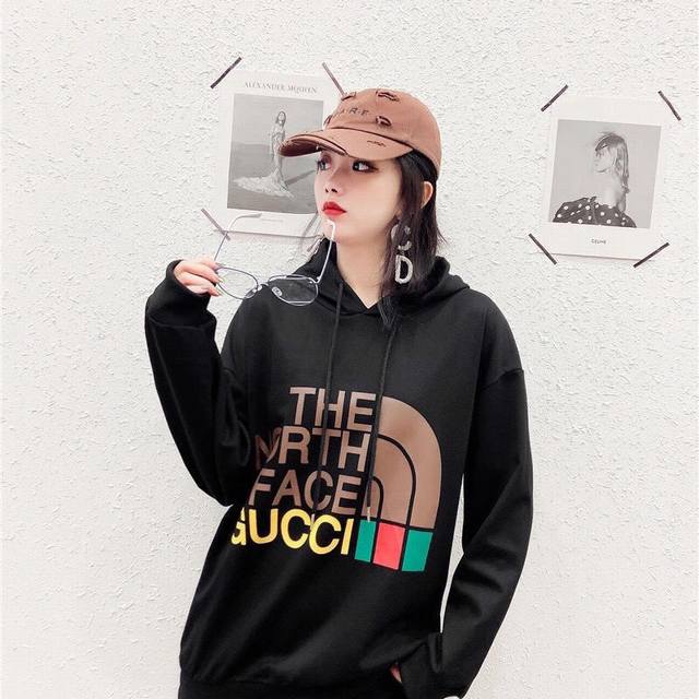 卫衣更新 毛圈 款号171 Gucci The North Face 北面古驰联名连帽卫衣 高版本 古驰北面联名 秋季最新单品，Ins小红书热卖爆款，时尚的奢侈