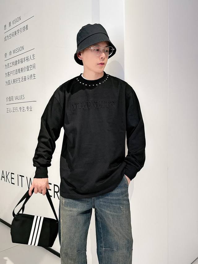 Vtaenlitn 高定款男女同款圆领长袖T恤 秋天可外穿 冬天可打底 一年四季可穿 超高性价比 面料采用原版订制新疆精巯长绒棉 质地挺度饱满克重320极度柔软