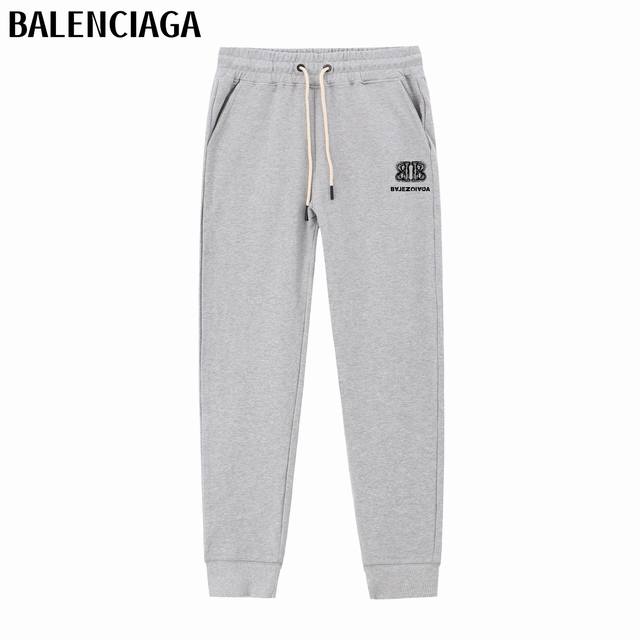 Balenciaga 巴黎世家 Ss秋冬秀款 修身线条简约品牌Logo运动裤 国内代工厂P出口 供应顶级品牌的面料 380G克重 兼容所有身材 腰部松紧带黑白抽