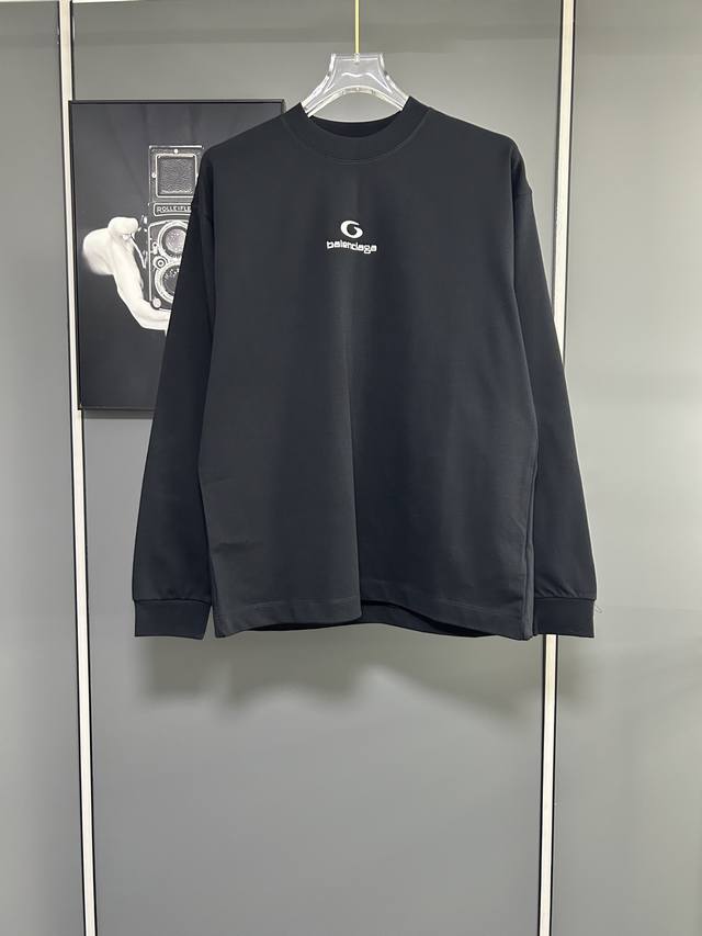2026新款 独家 Balenciaca 巴黎世家 秋冬限定款重磅高克重长袖T恤，定制织梦雅韵罗纹棉 设计师理念款 面料: 重磅 350克 尺码： S M L