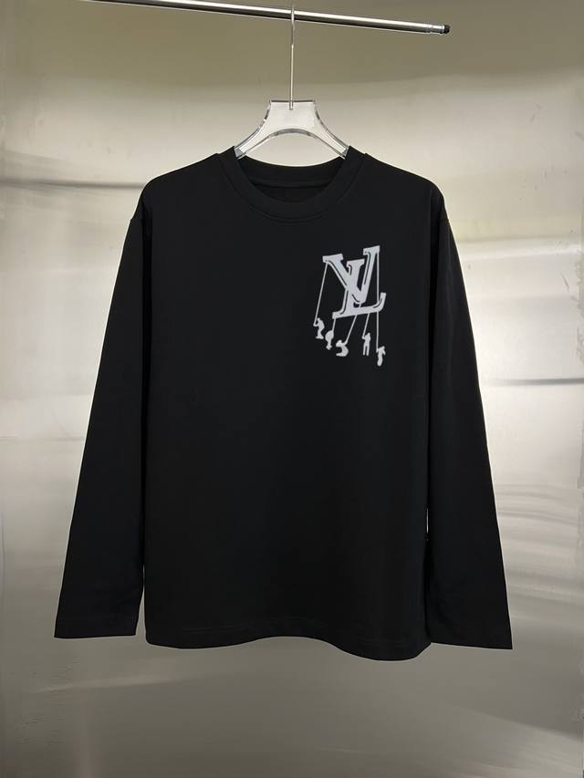 款式：Louis Vuitton 路易威登 长T恤 面料：300克重双纱 %纯棉 罗纹：320克重索罗娜 工艺：印花 颜色：白色 黑色 尺码：S M L Xl