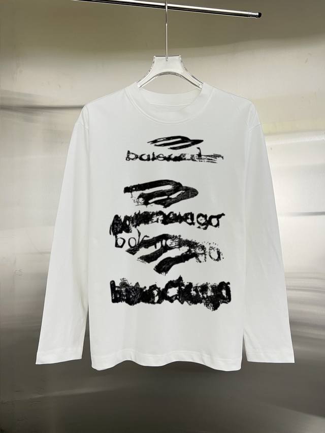 款式：Balenciaga 巴黎世家 短袖T恤 面料：300克重双纱 %纯棉 罗纹：320克重索罗娜 工艺：印花 颜色：白色 黑色 尺码：S M L Xl Xx